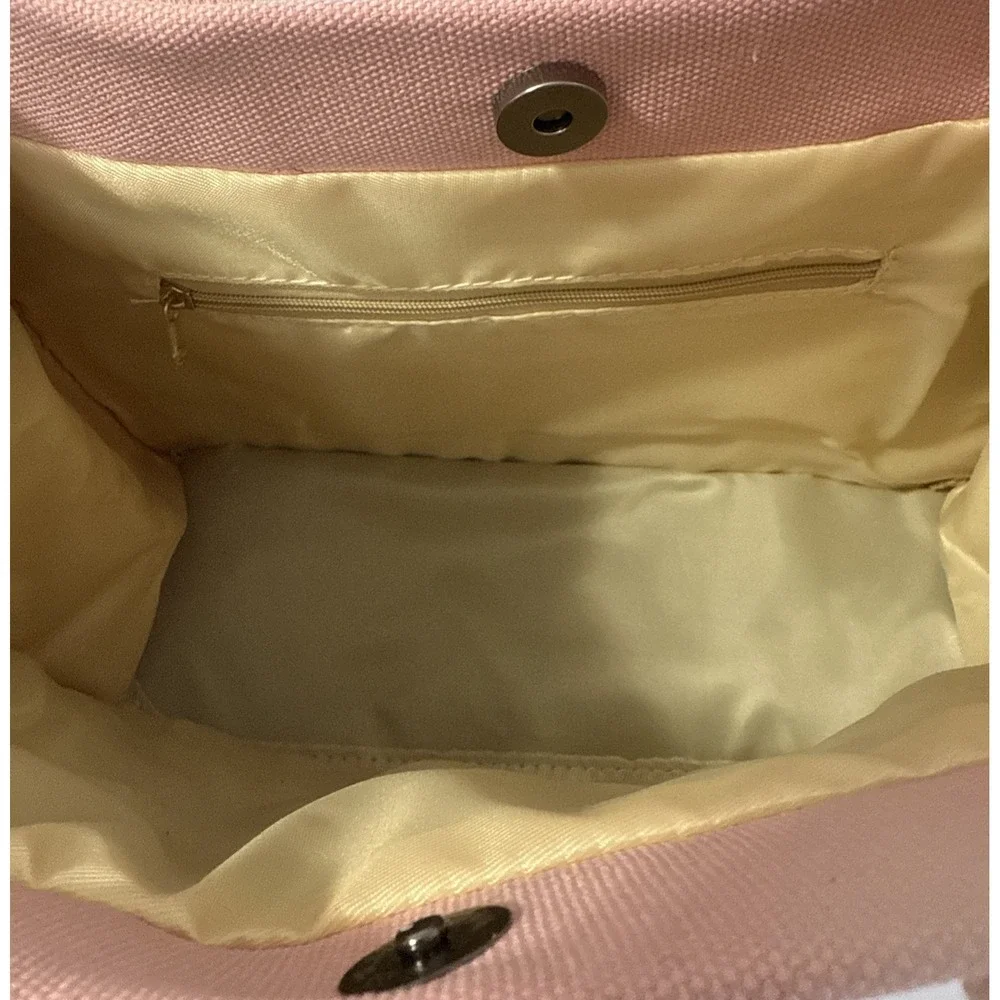 Canvas Tote Bags For Women Large Shoulder Hobo Handbag Purse Multi‎ Pocket Pink